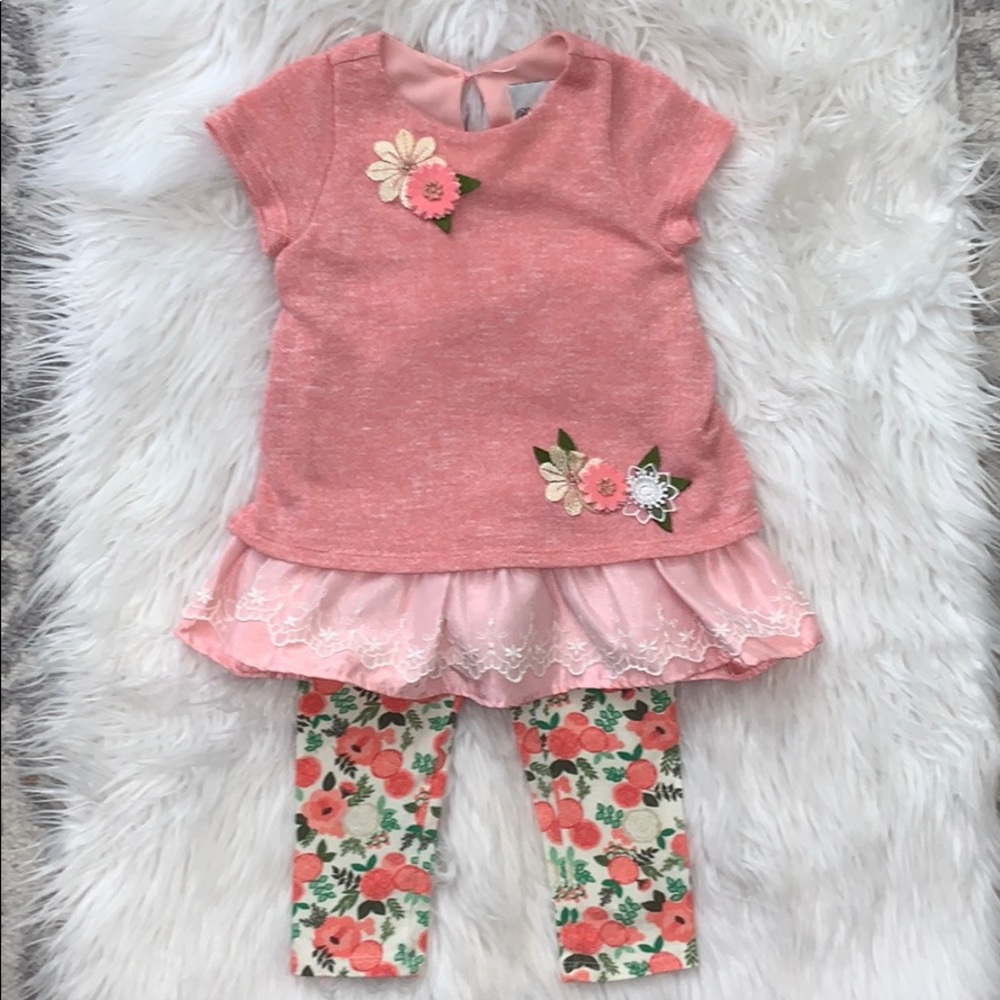 Rare Edition floral toddler girl outfit